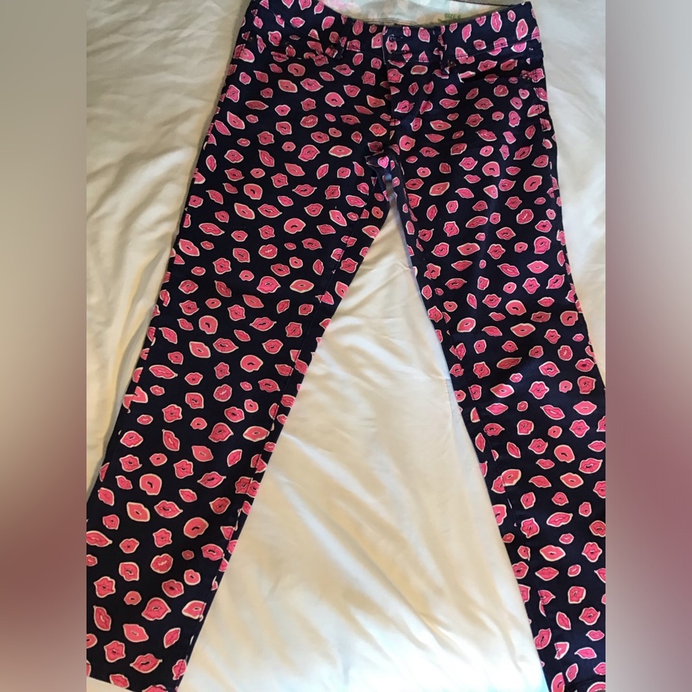 Lilly Pulitzer Pink and Blue Skinny Jeans